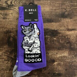 Men's Fine Fit K. Bell Novelty Crew Socks Favorite Graphics & Color